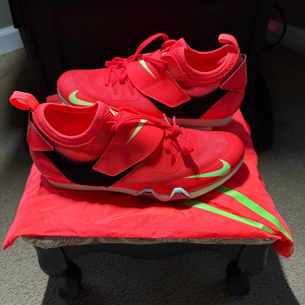 Nike Zoom Pole Vault Elite Track Spikes Men's 8.5 Corral Crimson NO SPIKES